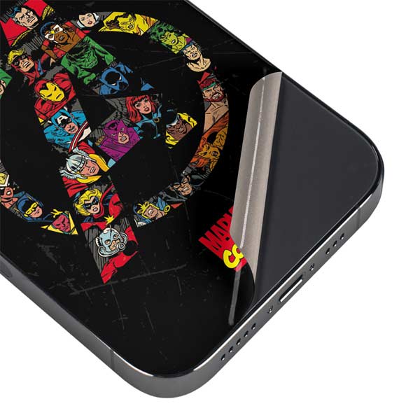 Marvel Classic Comics Avengers Logo iPhone 15 Pro Skin