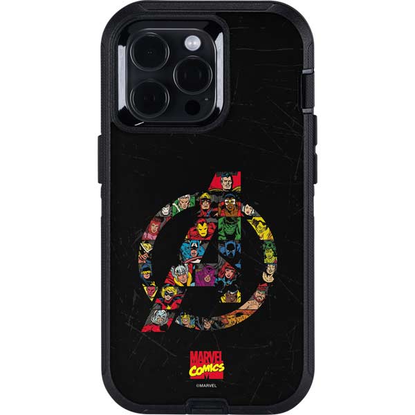 Marvel Classic Comics Avengers Logo Otterbox Defender iPhone Skin