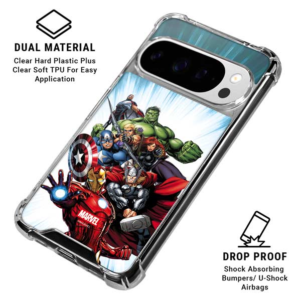Marvel Avengers Team Google Pixel 10 Pro XL Clear Case
