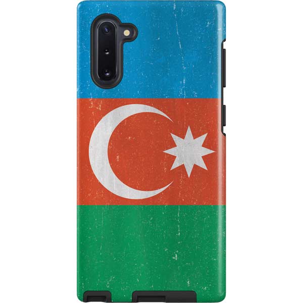 Azerbaijan Flag Distressed Galaxy Cases