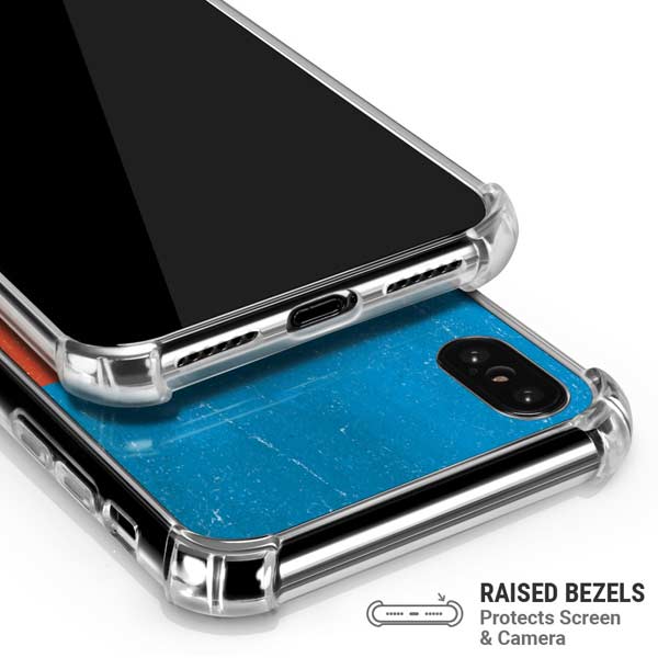 Azerbaijan Flag Distressed iPhone X/XS Clear Case