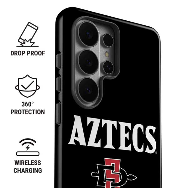 San Diego State University Aztecs Black Galaxy S26 Ultra Impact Case