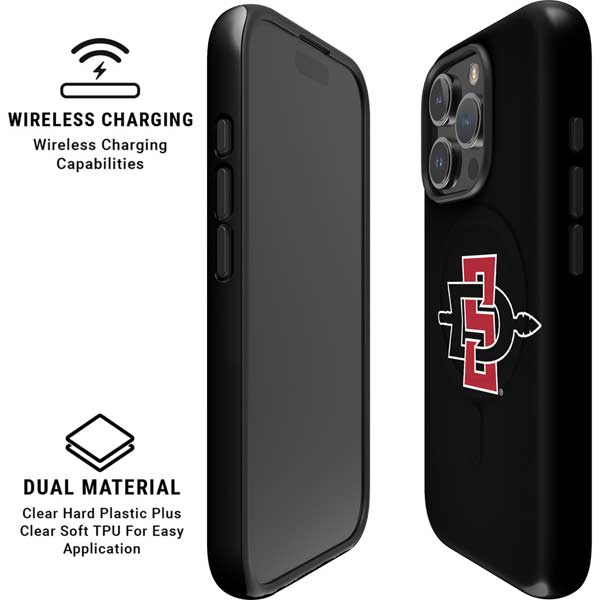 San Diego State University Aztecs Logo iPhone 16 Pro Max Magsafe Impact Case