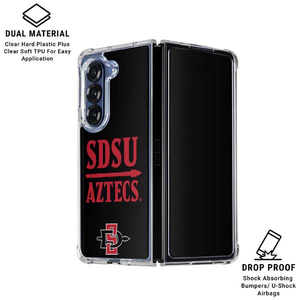 San Diego State University Aztecs San Diego State Galaxy Z Fold7 Clear Case