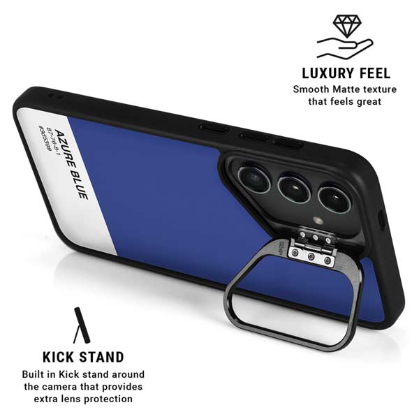 Azure Blue Galaxy S26 Ultra Kickstand Case