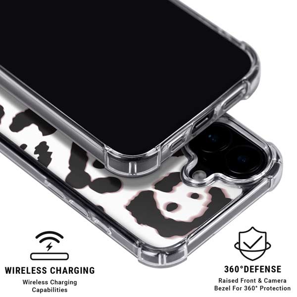 B&W Leopard iPhone 17 Clear Case