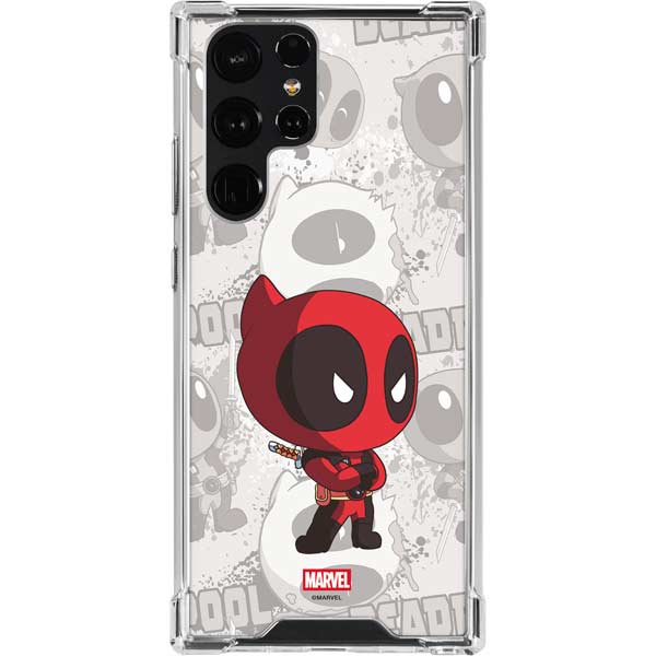 Marvel Deadpool Babypool Galaxy S22 Ultra Clear Case
