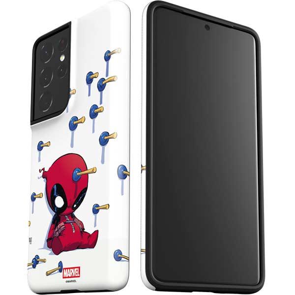 Marvel Deadpool Babypool Playing Galaxy S21 Ultra 5G Pro Case
