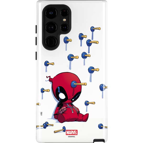 Marvel Deadpool Babypool Playing Galaxy S22 Ultra Pro Case
