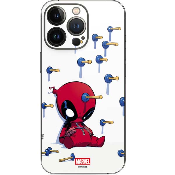 Marvel Deadpool Babypool Playing iPhone 15 Pro Skin