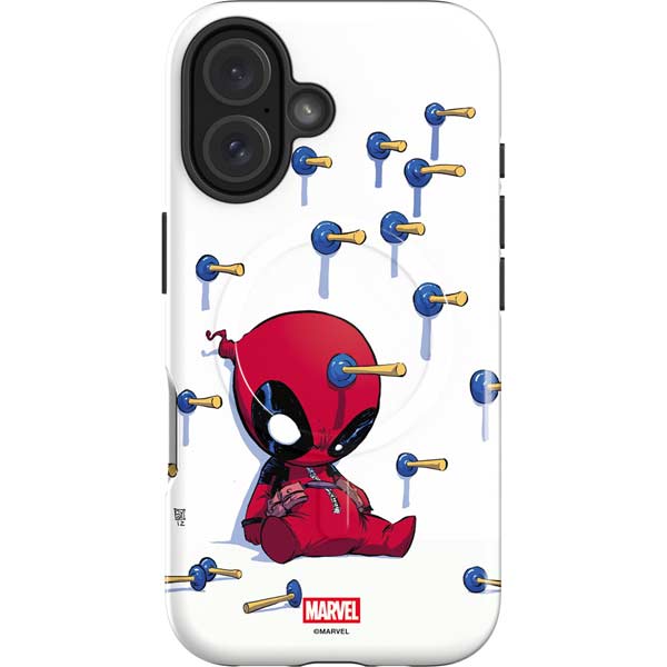 Marvel Deadpool Babypool Playing iPhone 17 Magsafe Impact Case