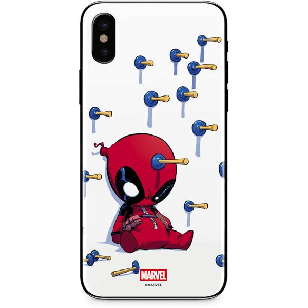 Marvel Deadpool Babypool Playing iPhone XS Skin