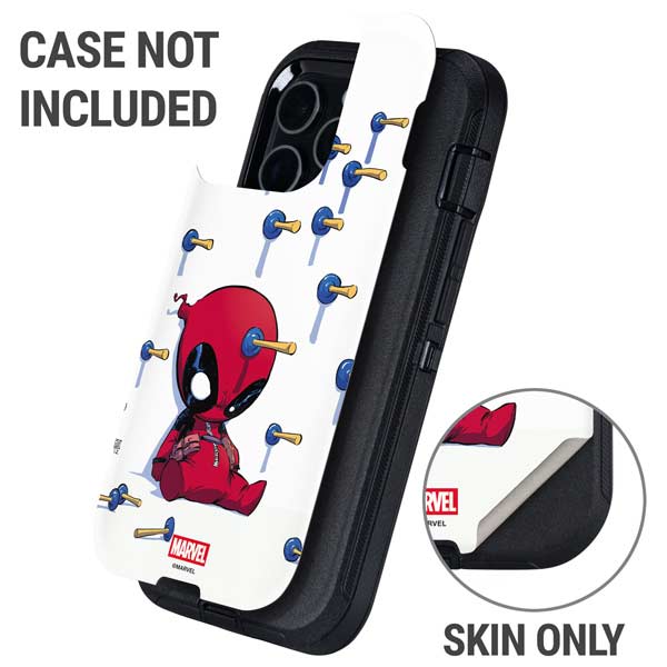 Marvel Deadpool Babypool Playing Otterbox Defender iPhone Skin
