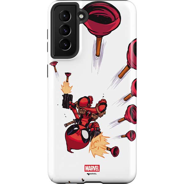 Marvel Deadpool Babypool Shooting Galaxy S21 Plus 5G Pro Case