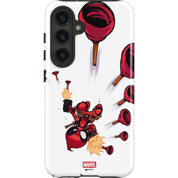 Marvel Deadpool Babypool Shooting Galaxy S24 Plus Impact Case