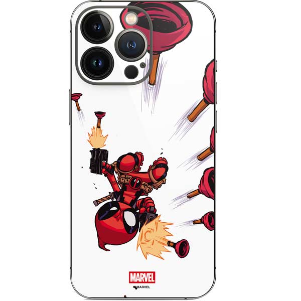 Marvel Deadpool Babypool Shooting iPhone 15 Pro Skin