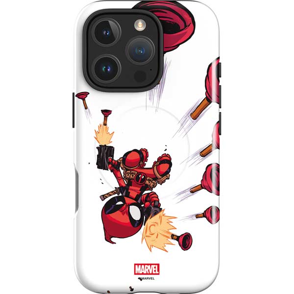Marvel Deadpool Babypool Shooting iPhone 16 Pro Magsafe Impact Case