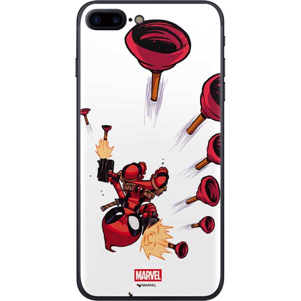 Marvel Deadpool Babypool Shooting iPhone 8 Plus Skin