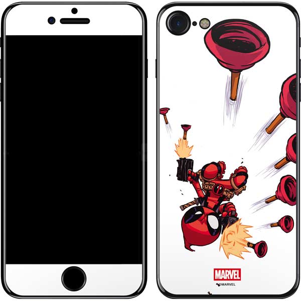 Marvel Deadpool Babypool Shooting iPhone SE (2nd & 3rd Gen) Skin