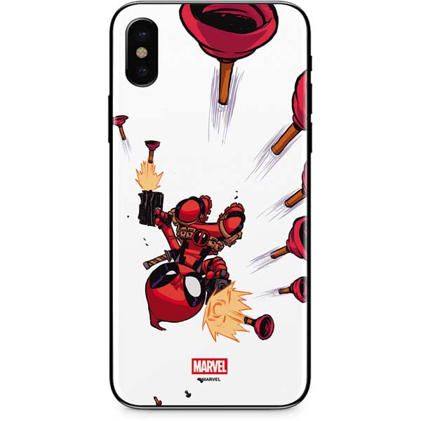 Marvel Deadpool Babypool Shooting iPhone XS Max Skin