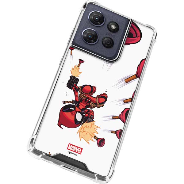 Marvel Deadpool Babypool Shooting Moto G Power 5G (2025) Clear Case