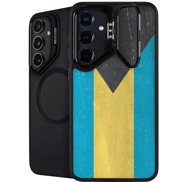 Bahamas Flag Distressed Galaxy S26 Plus Kickstand Case