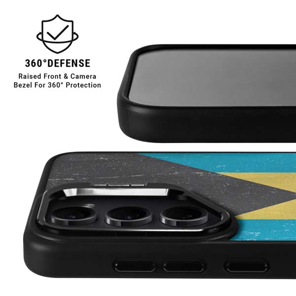 Bahamas Flag Distressed Galaxy S26 Plus Kickstand Case