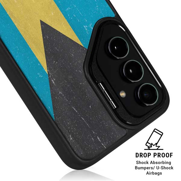 Bahamas Flag Distressed Galaxy S26 Plus Kickstand Case