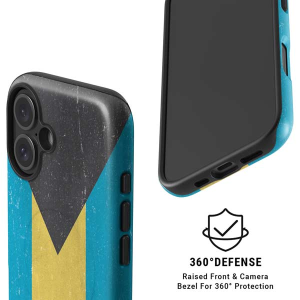 Bahamas Flag Distressed iPhone 16 Magsafe Impact Case