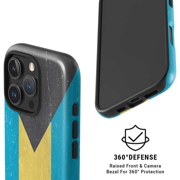 Bahamas Flag Distressed iPhone 16 Pro Max Magsafe Impact Case
