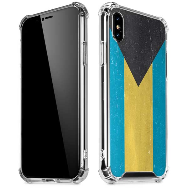 Bahamas Flag Distressed iPhone X/XS Clear Case