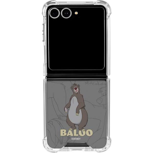 Disney Jungle Book Baloo Portrait Galaxy Z Flip7 Clear Case