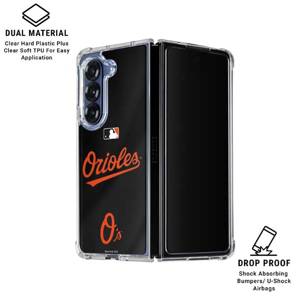 MLB Baltimore Orioles Alternate/Away Jersey Galaxy Z Fold7 Clear Case