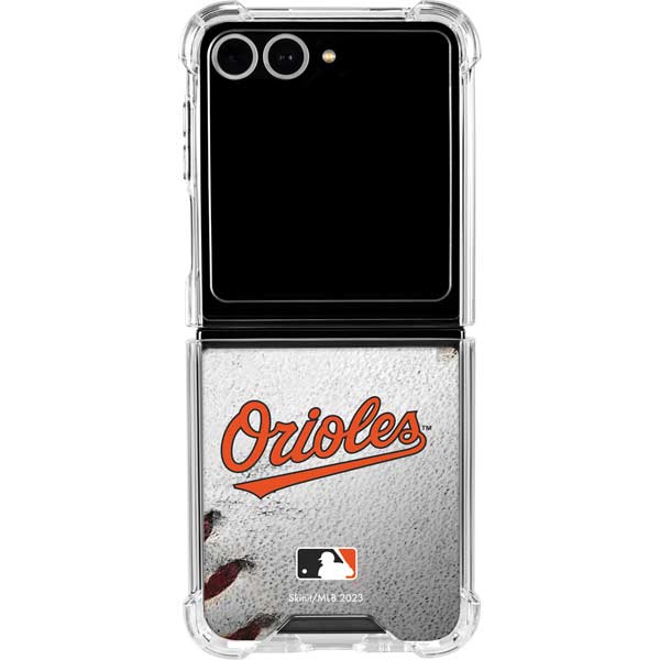MLB Baltimore Orioles Game Ball Galaxy Z Flip7 Clear Case