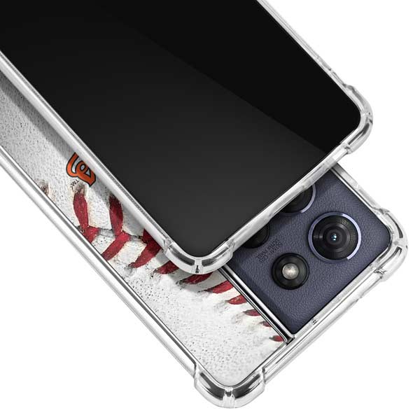 MLB Baltimore Orioles Game Ball Moto G 5G (2025) Clear Case