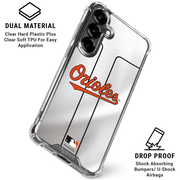 MLB Baltimore Orioles Home Jersey Galaxy S26 Plus Clear Case