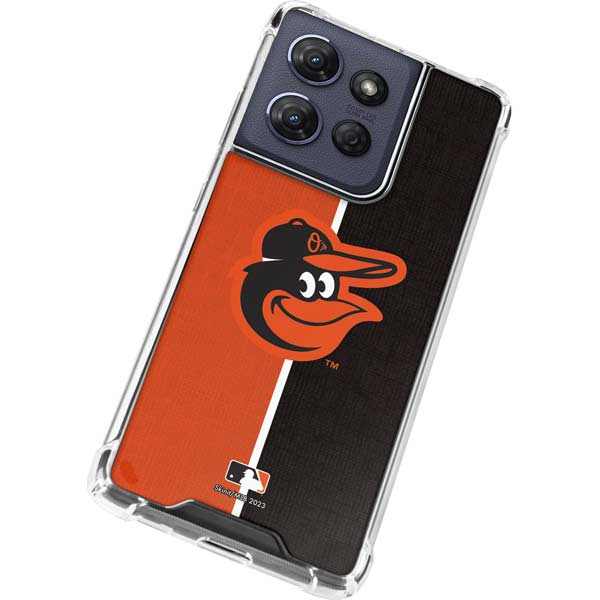 MLB Baltimore Orioles Split Moto G 5G (2025) Clear Case