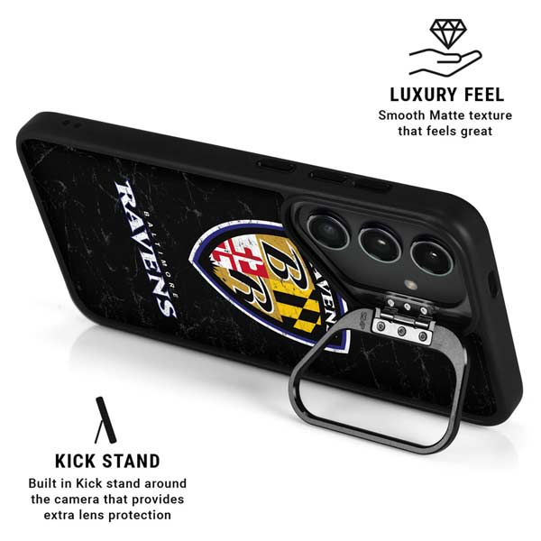 NFL Baltimore Ravens - Alternate Distressed Galaxy S26 Ultra Kickstand Case