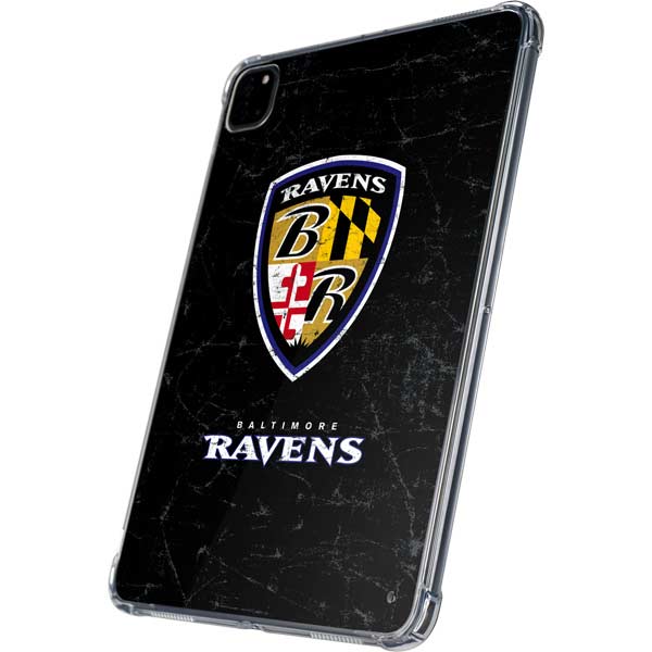 NFL Baltimore Ravens - Alternate Distressed iPad Pro 11in (2024) Clear Case
