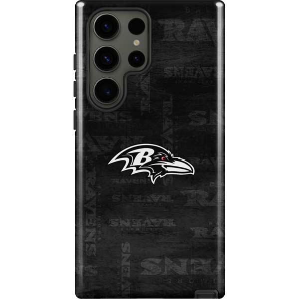 NFL Baltimore Ravens Black & White Galaxy S23 Ultra Pro Case