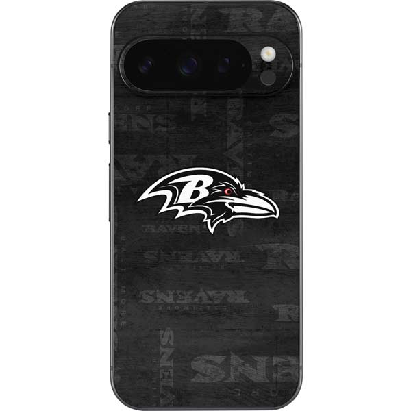 NFL Baltimore Ravens Black & White Google Pixel 10 Pro XL Skin