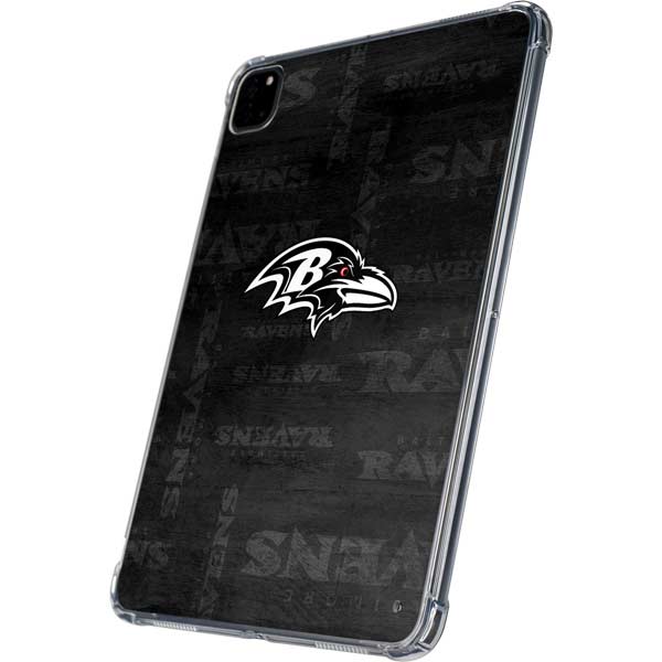 NFL Baltimore Ravens Black & White iPad Pro 11in (2024) Clear Case