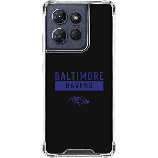 NFL Baltimore Ravens Black Performance Series Moto G Play 5G (2025) Clear Case