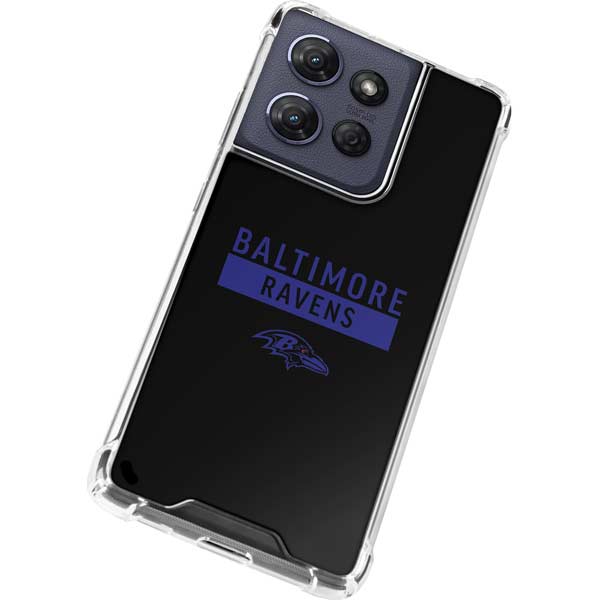 NFL Baltimore Ravens Black Performance Series Moto G Play 5G (2025) Clear Case