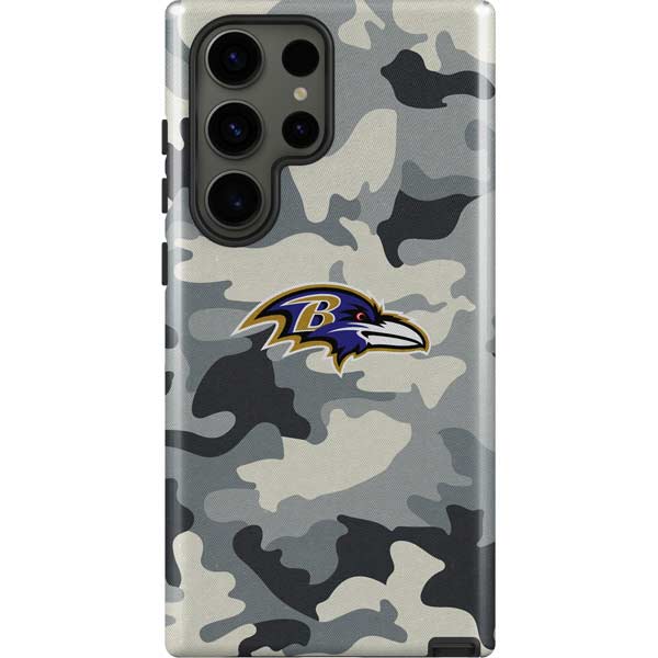 NFL Baltimore Ravens Camo Galaxy S23 Ultra Pro Case