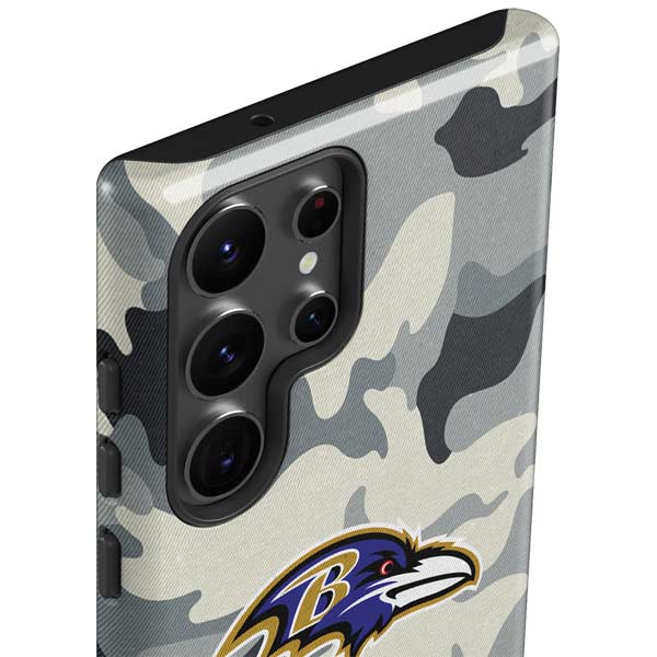 NFL Baltimore Ravens Camo Galaxy S23 Ultra Pro Case