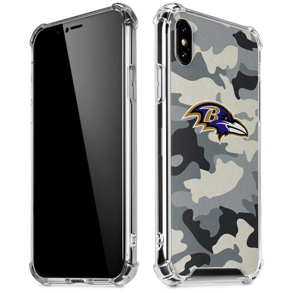 NFL Baltimore Ravens Camo iPhone X/XS Clear Case