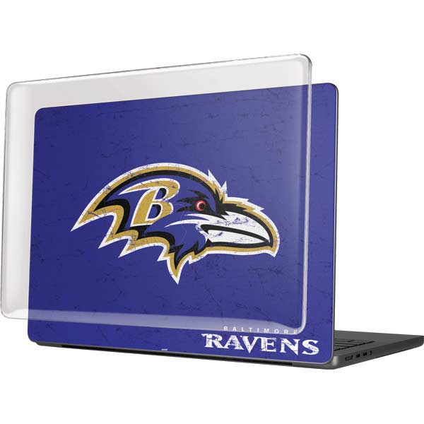 NFL Baltimore Ravens Distressed MacBook Pro 14in (2021-24) Case plus Skin