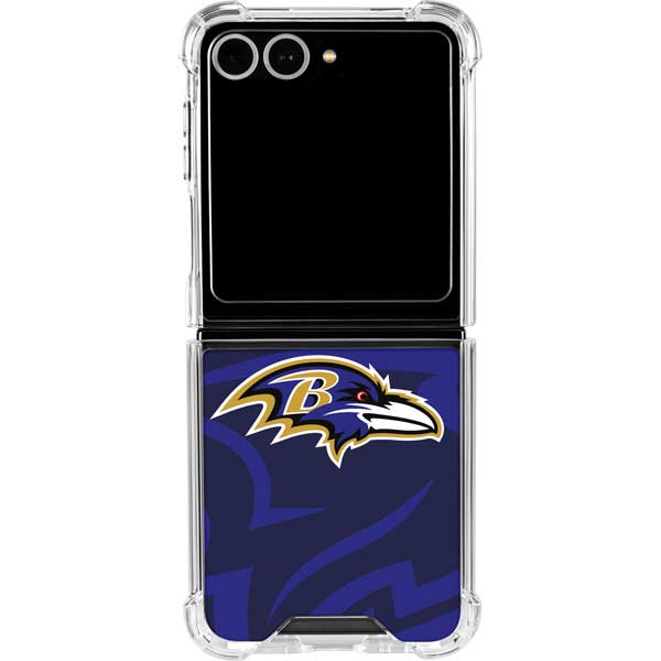 NFL Baltimore Ravens Double Vision Galaxy Z Flip7 Clear Case