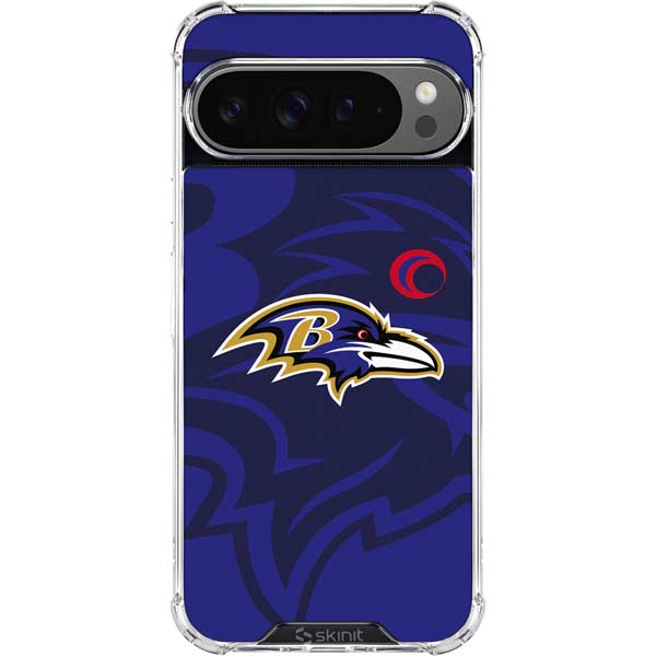 NFL Baltimore Ravens Double Vision Google Pixel 10 Pro XL Clear Case